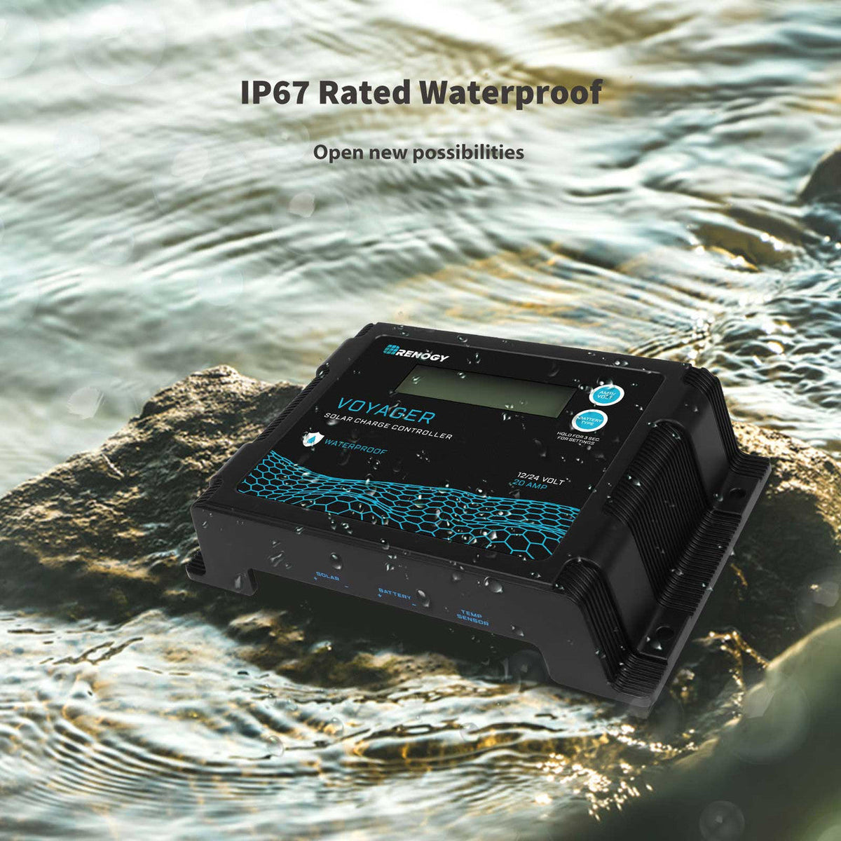 Renogy 20A PWM Waterproof Solar Charge Controller
