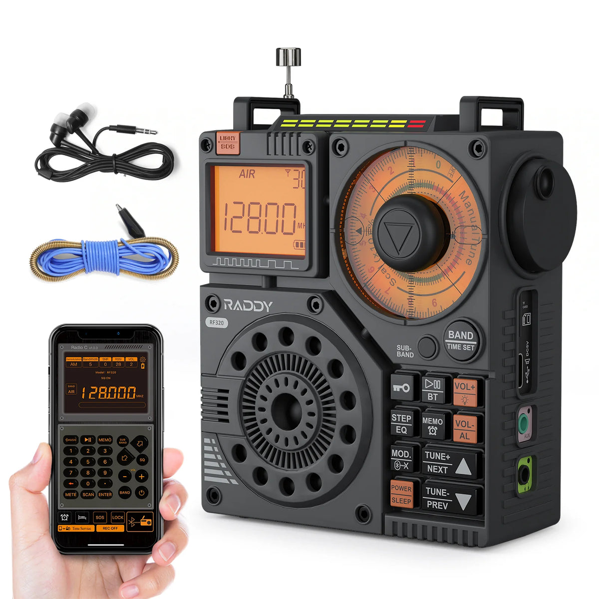 Raddy Portable Shortwave Radio Receiver