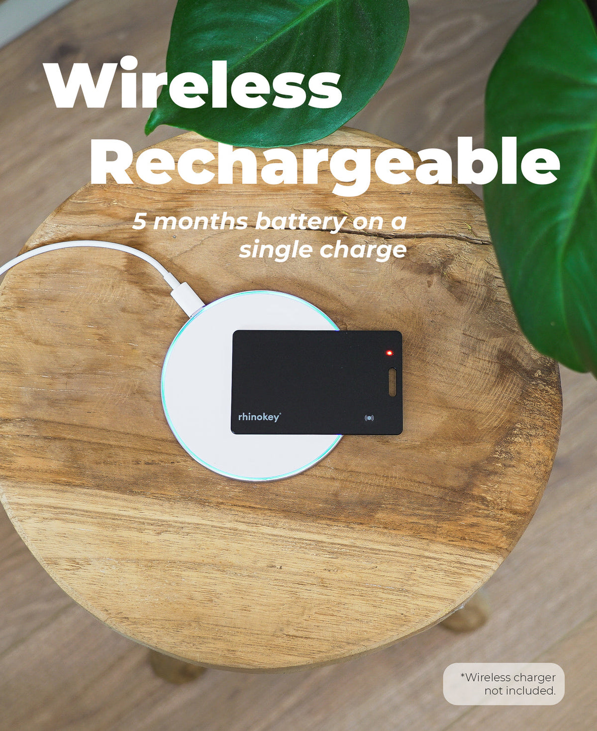 Rhinokey® Rechargeable Wallet Tracker Card