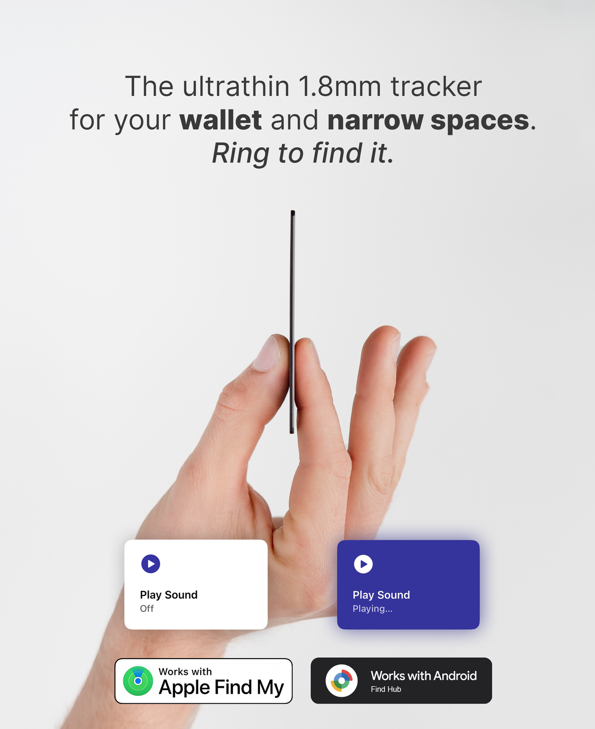 Rhinokey® Rechargeable Wallet Tracker Card