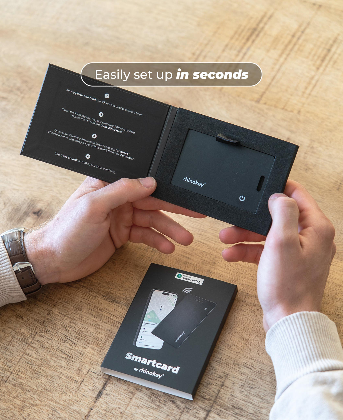 Rhinokey® Rechargeable Wallet Tracker Card