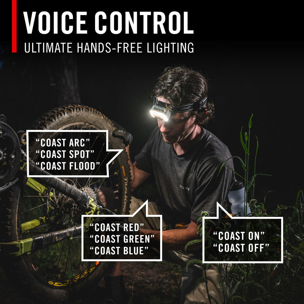 Coast Products Voice-Controlled Rechargeable Headlamp
