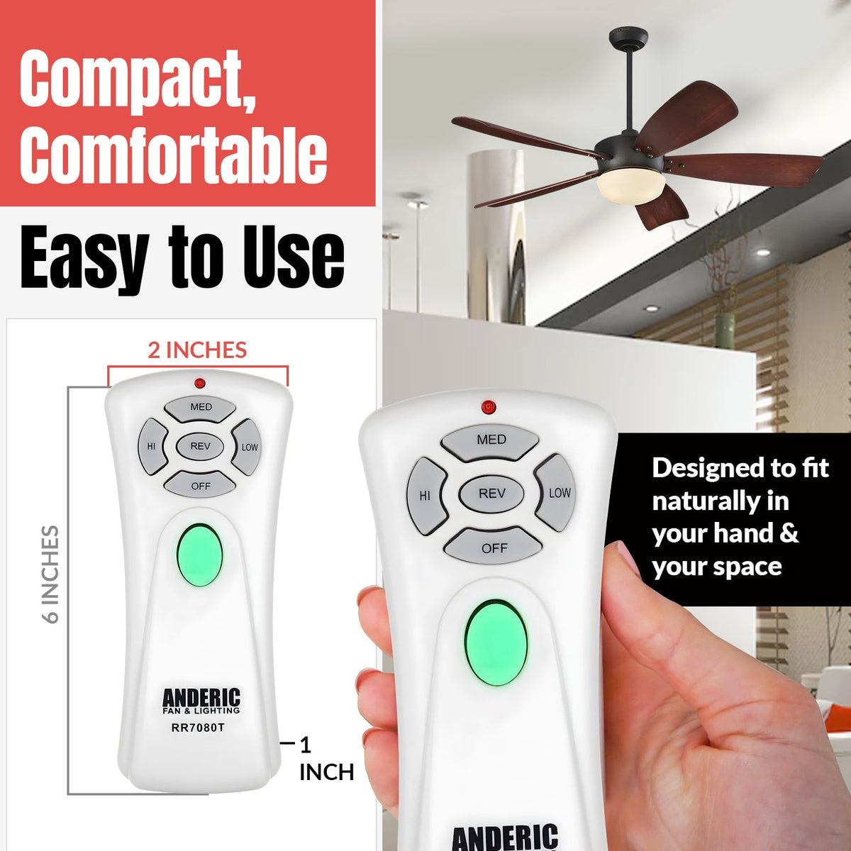 Anderic Ceiling Fan Remote Control
