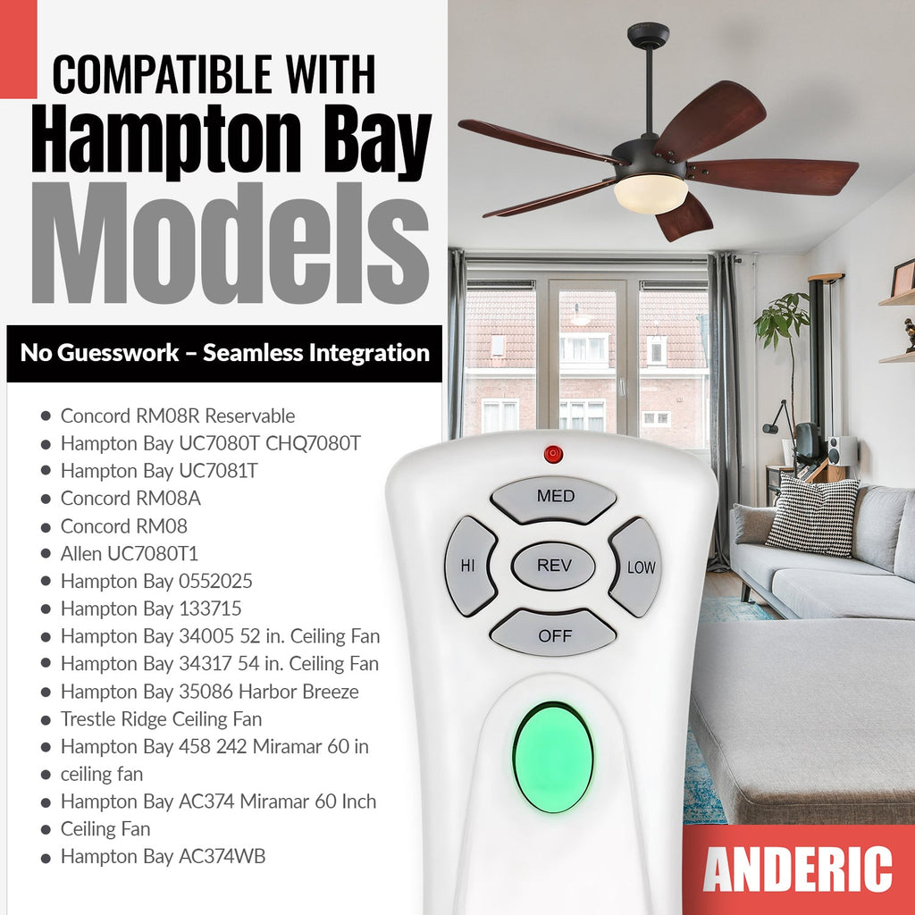 Anderic Ceiling Fan Remote Control