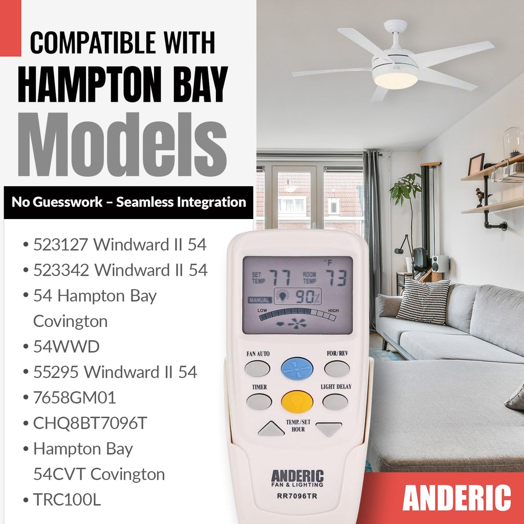 Anderic Thermostatic Ceiling Fan Remote Control
