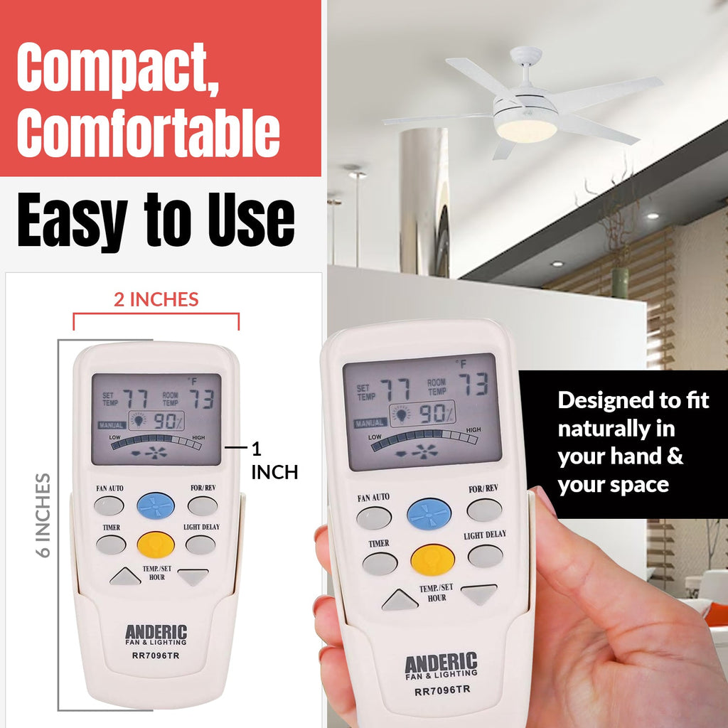 Anderic Thermostatic Ceiling Fan Remote Control