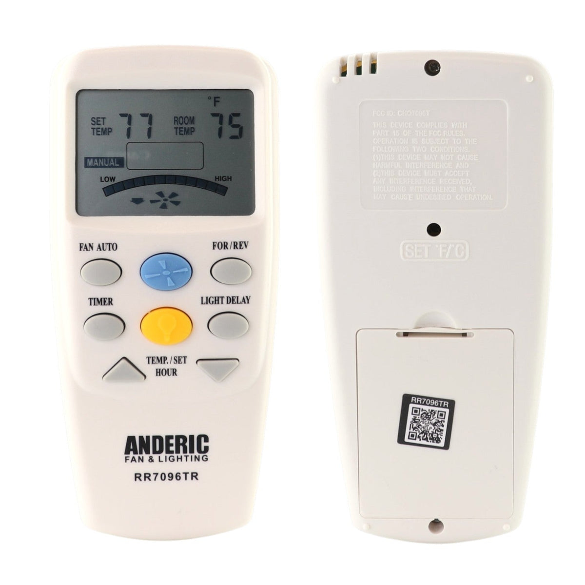 Anderic Thermostatic Ceiling Fan Remote Control