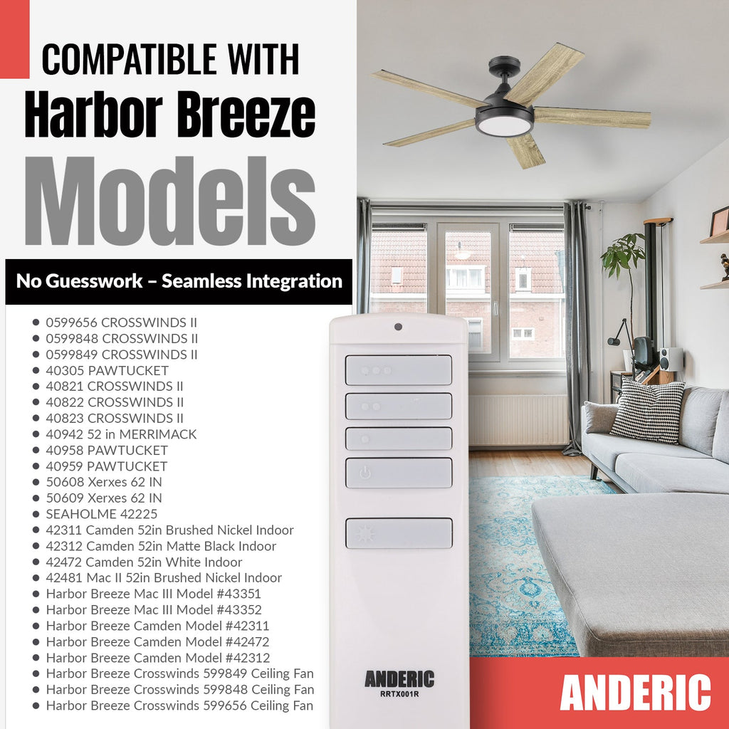 Anderic Ceiling Fan Remote Control