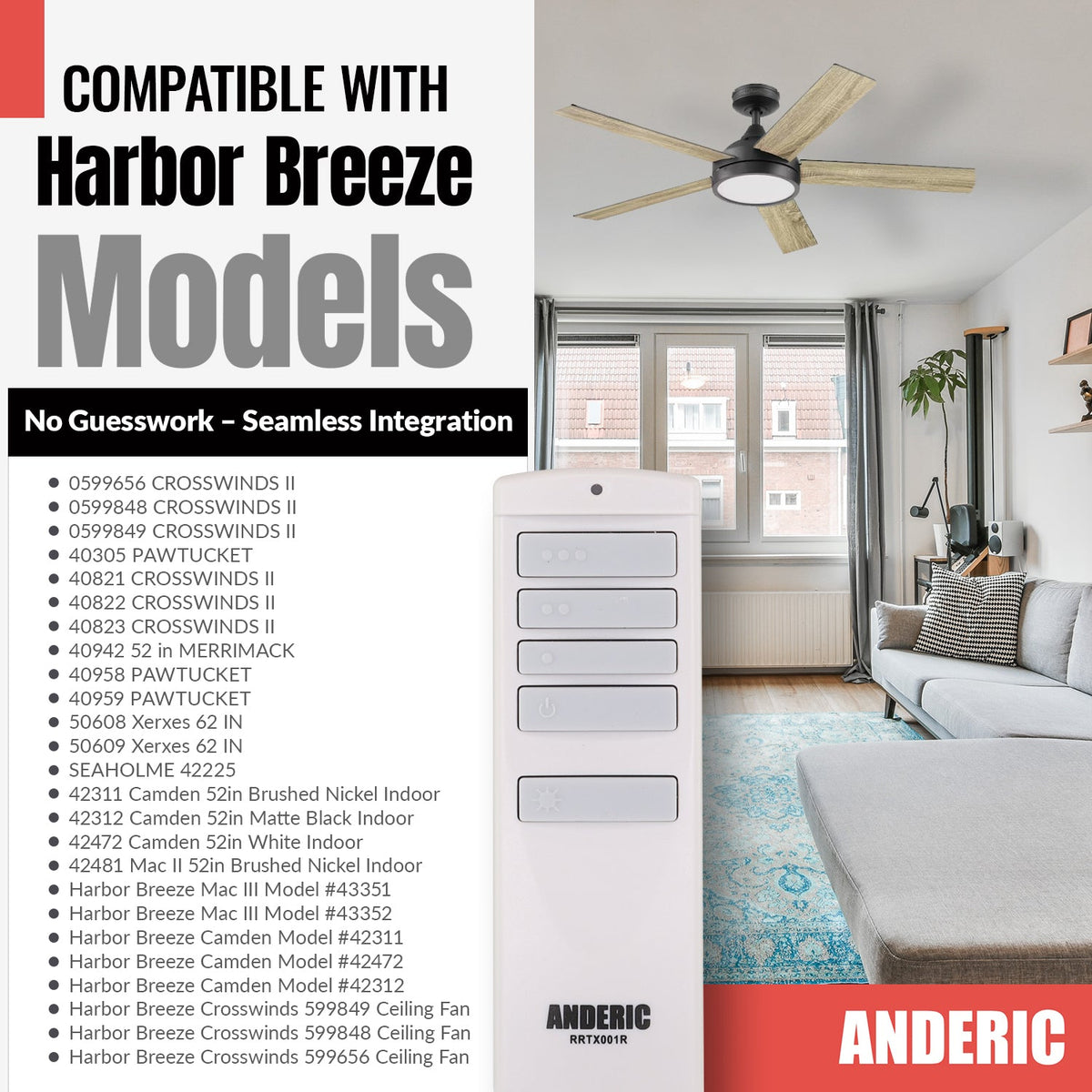 Anderic Ceiling Fan Remote Control