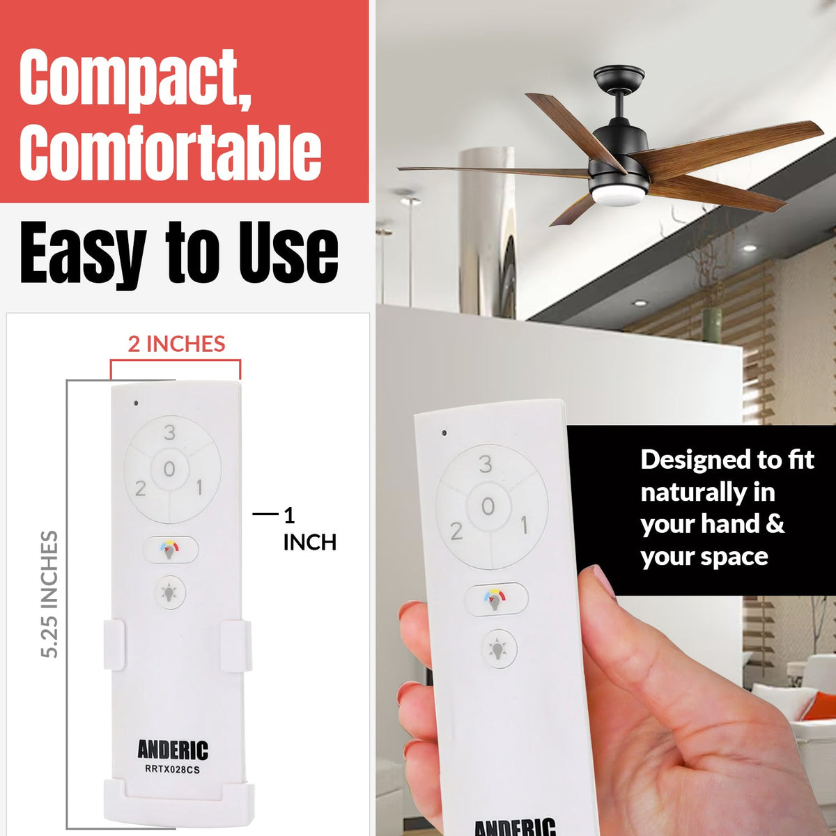 Anderic Ceiling Fan Remote Control