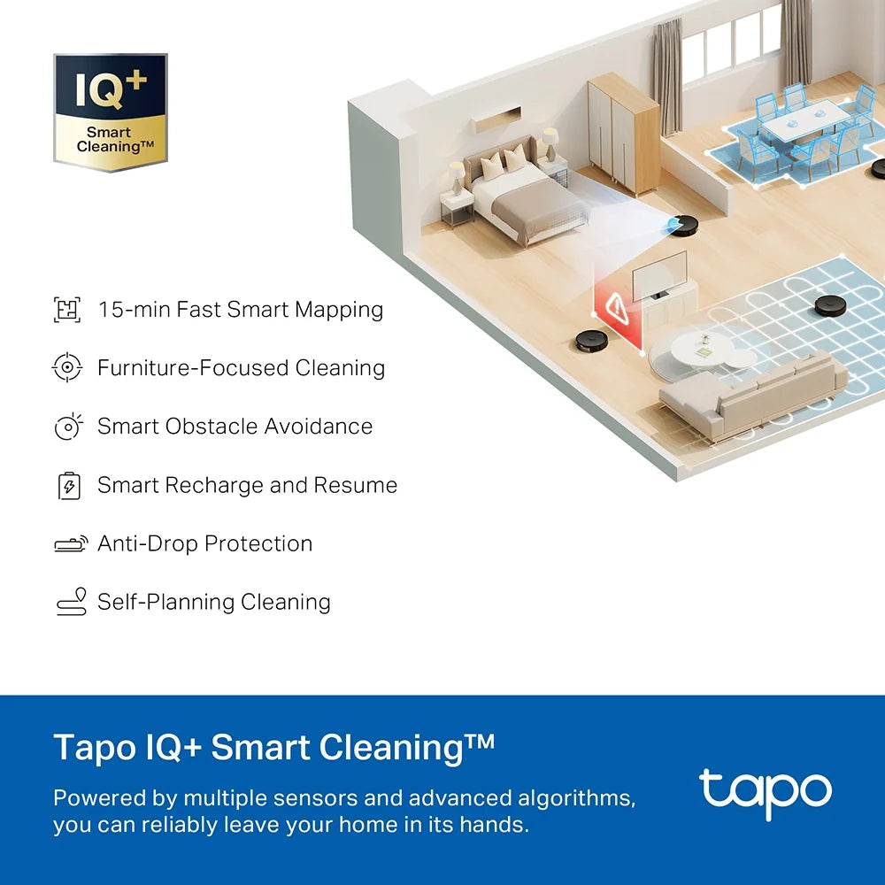 Tapo Robot Vacuum and Mop with Auto-Empty Dock