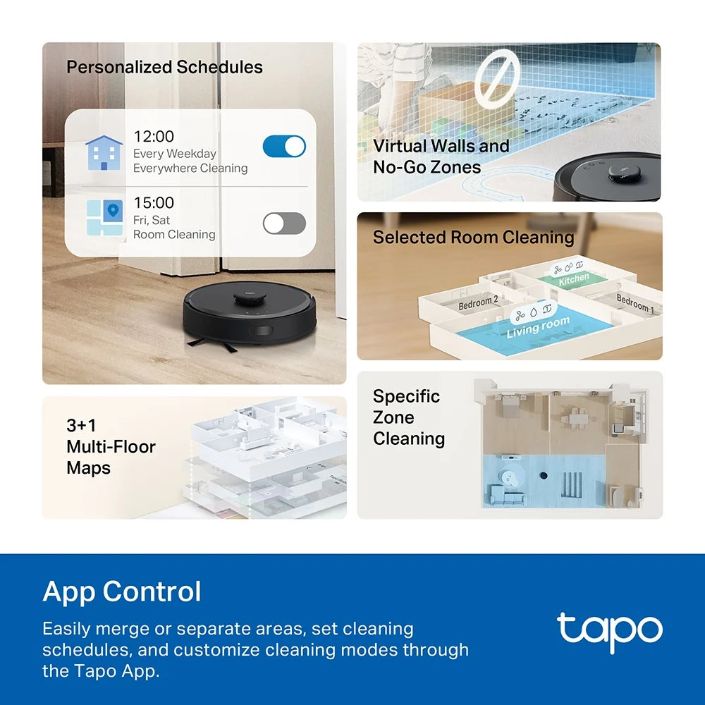 Tapo Robot Vacuum and Mop with Auto-Empty Dock