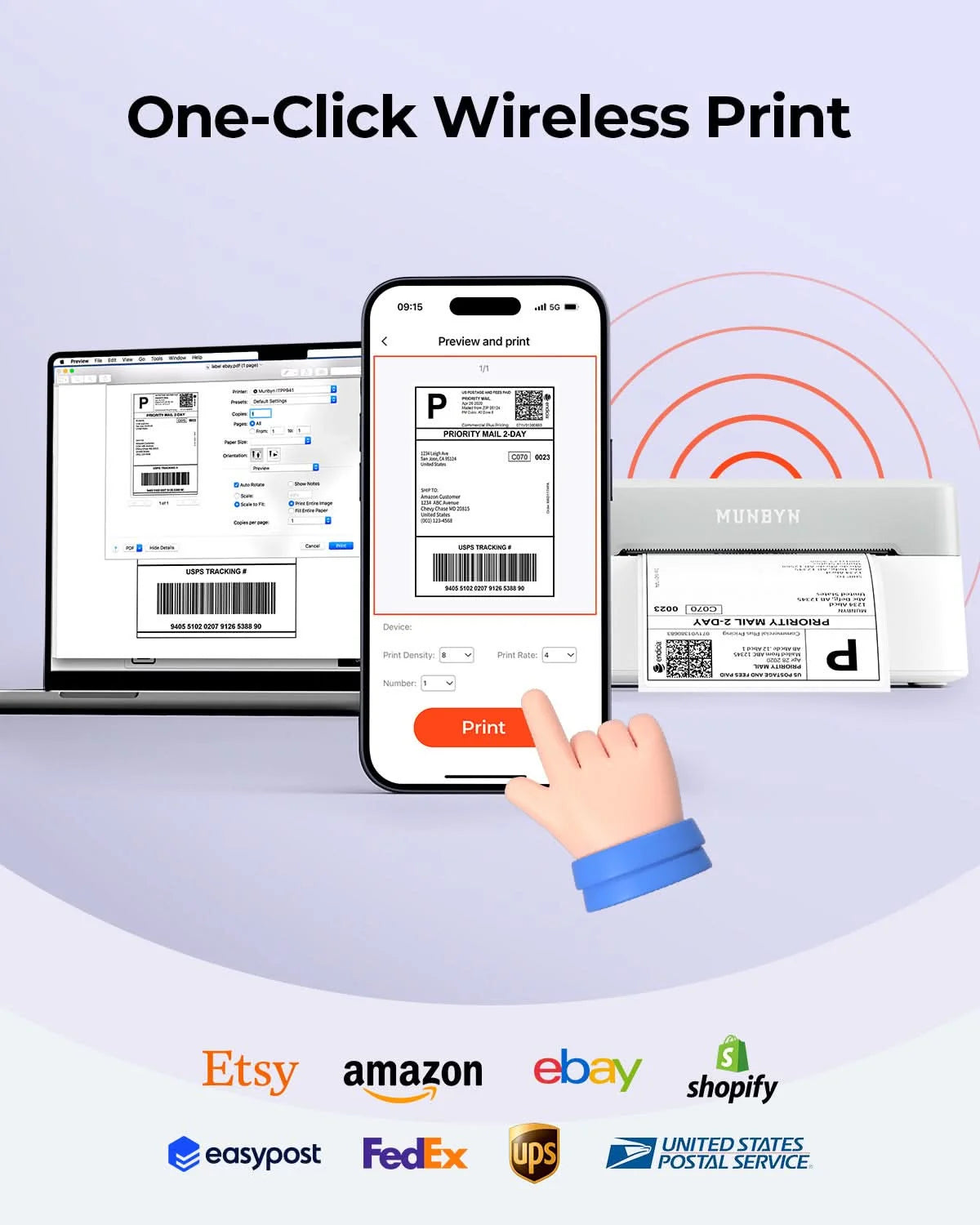 MUNBYN Direct Thermal Label Printer