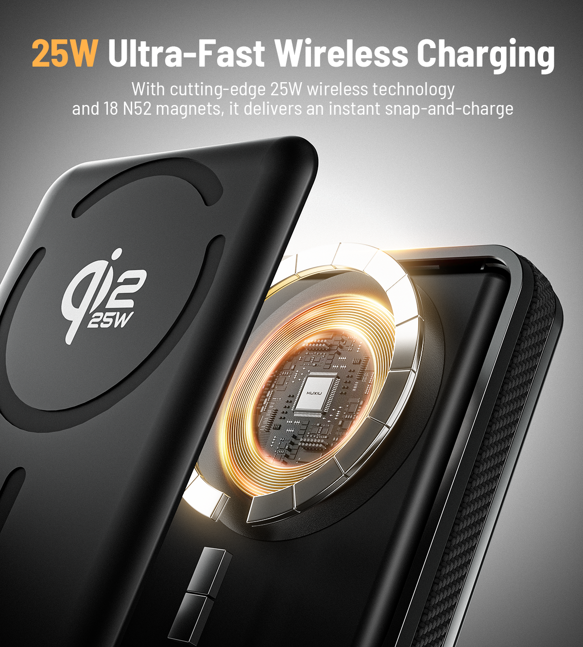 KUXIU Magnetic Wireless Power Bank