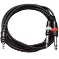 Seismic Audio 3.5mm TRS to Dual 1/4-Inch TS Splitter Cable