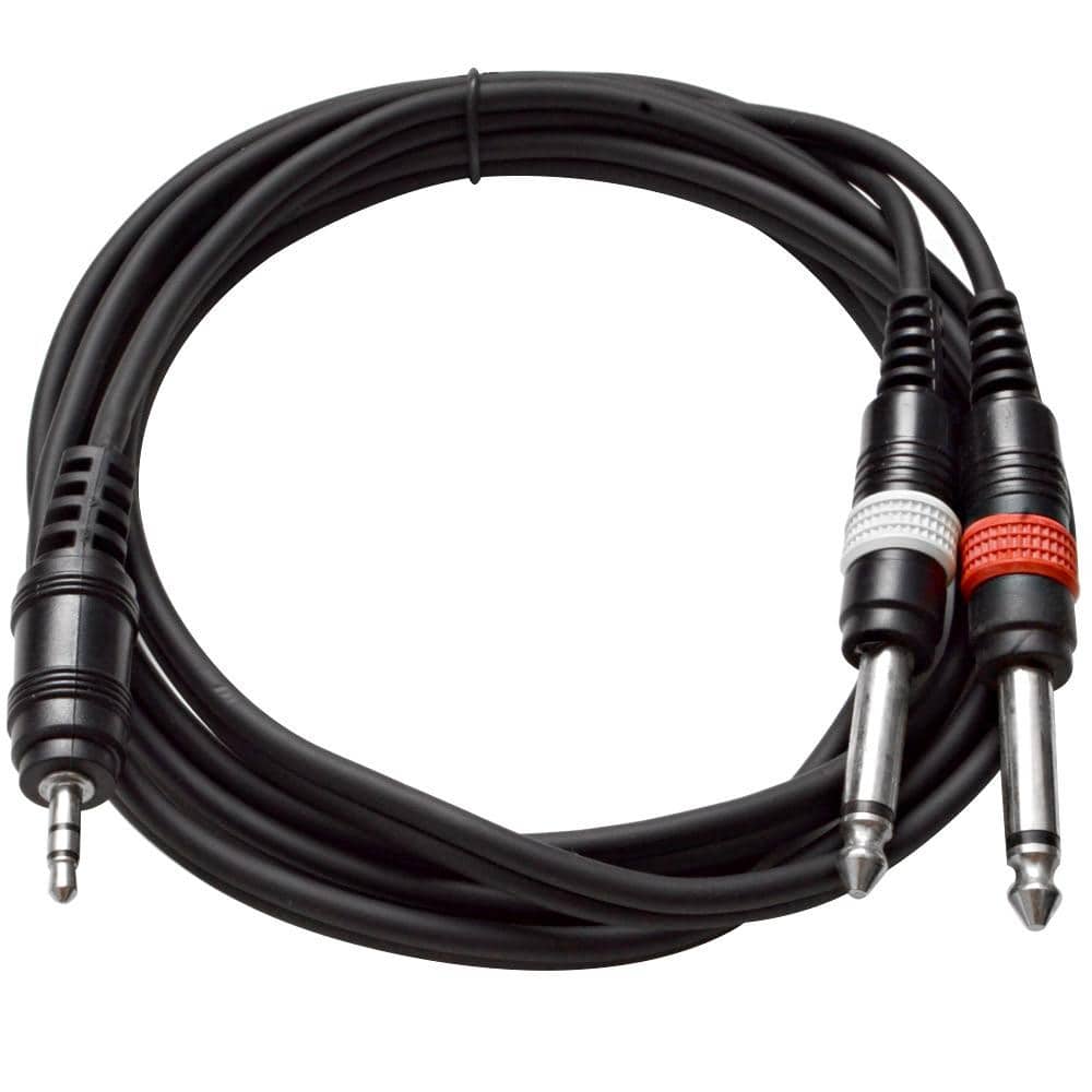 Seismic Audio 3.5mm TRS to Dual 1/4-Inch TS Splitter Cable