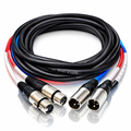 Seismic Audio Two-Channel Balanced XLR Snake Cable
