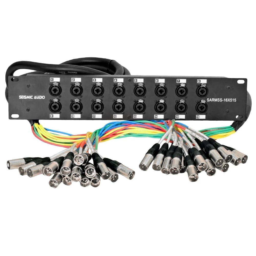 Seismic Audio Rack-Mount XLR TRS Splitter Snake Cable