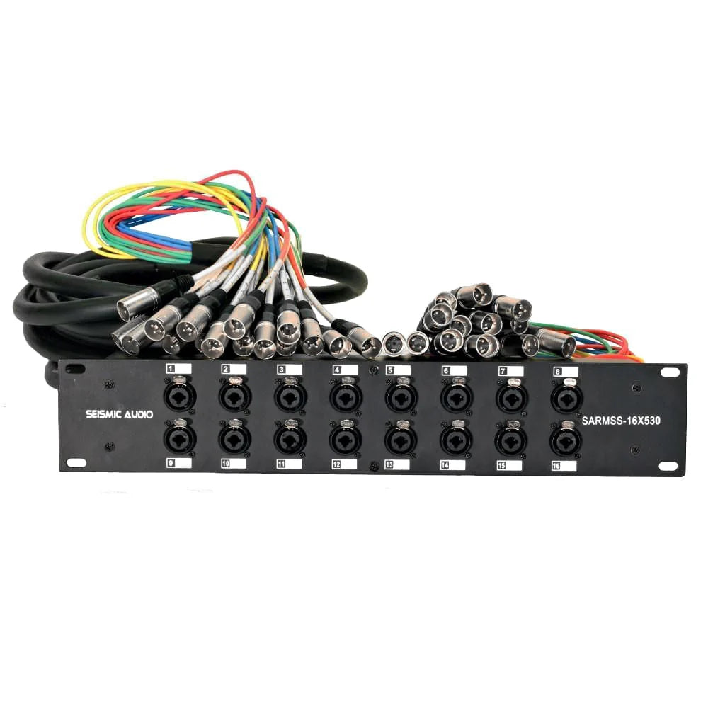 Seismic Audio Rack-Mount XLR TRS Splitter Snake Cable