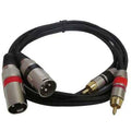 Seismic Audio Dual XLR to Dual RCA Stereo Patch Cable