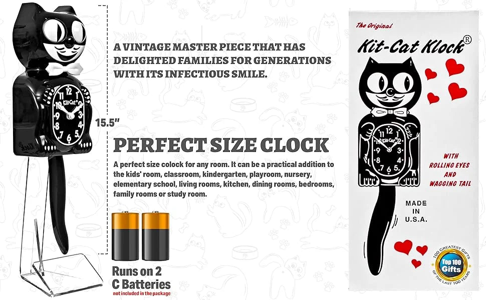 Kit Cat Solar-Animated Digital Alarm Clock
