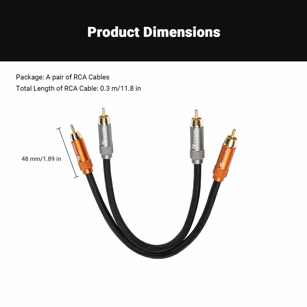 Fosi Audio Stereo RCA Audio Cable