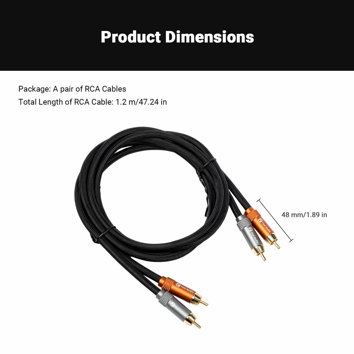 Fosi Audio Stereo RCA Audio Cable