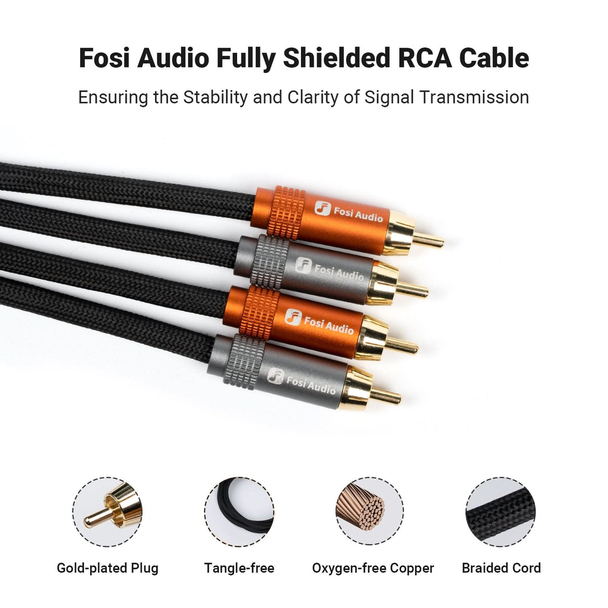 Fosi Audio Stereo RCA Audio Cable