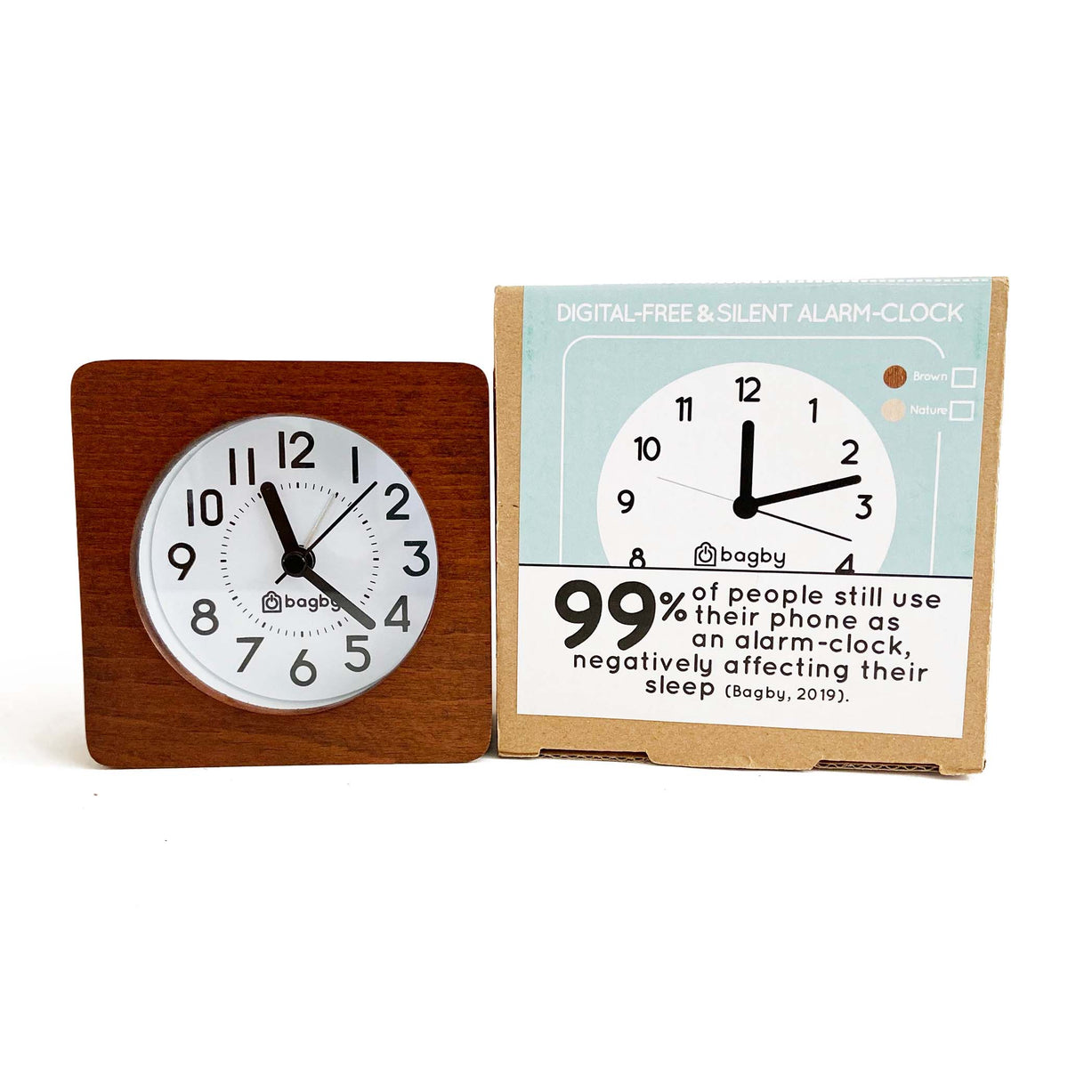 Bagby Silent Analog Alarm Clock
