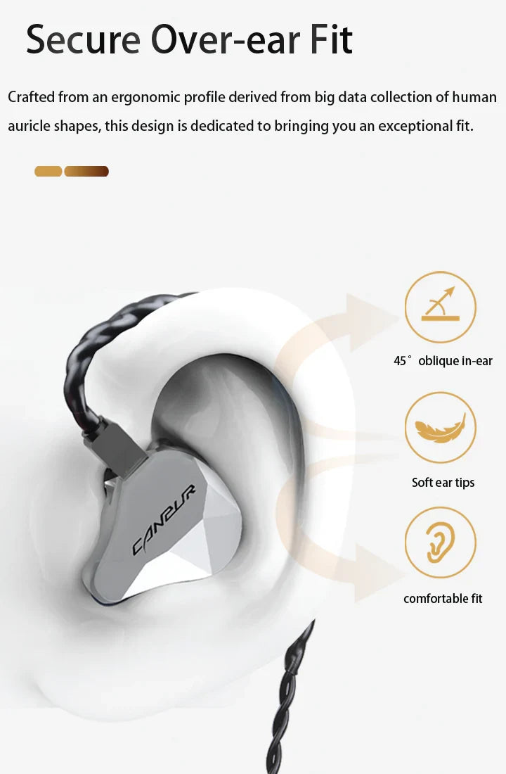 MusicTeck Wired In-Ear Monitor with USB-C DAC