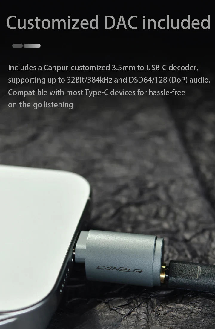 MusicTeck Wired In-Ear Monitor with USB-C DAC