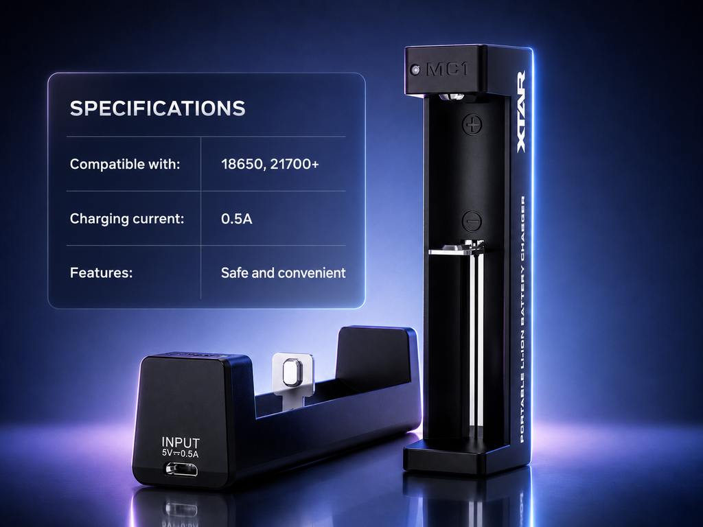 Xtar Single-Slot Lithium Battery Charger