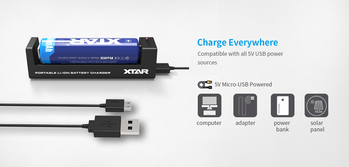 Xtar Single-Slot Lithium Battery Charger