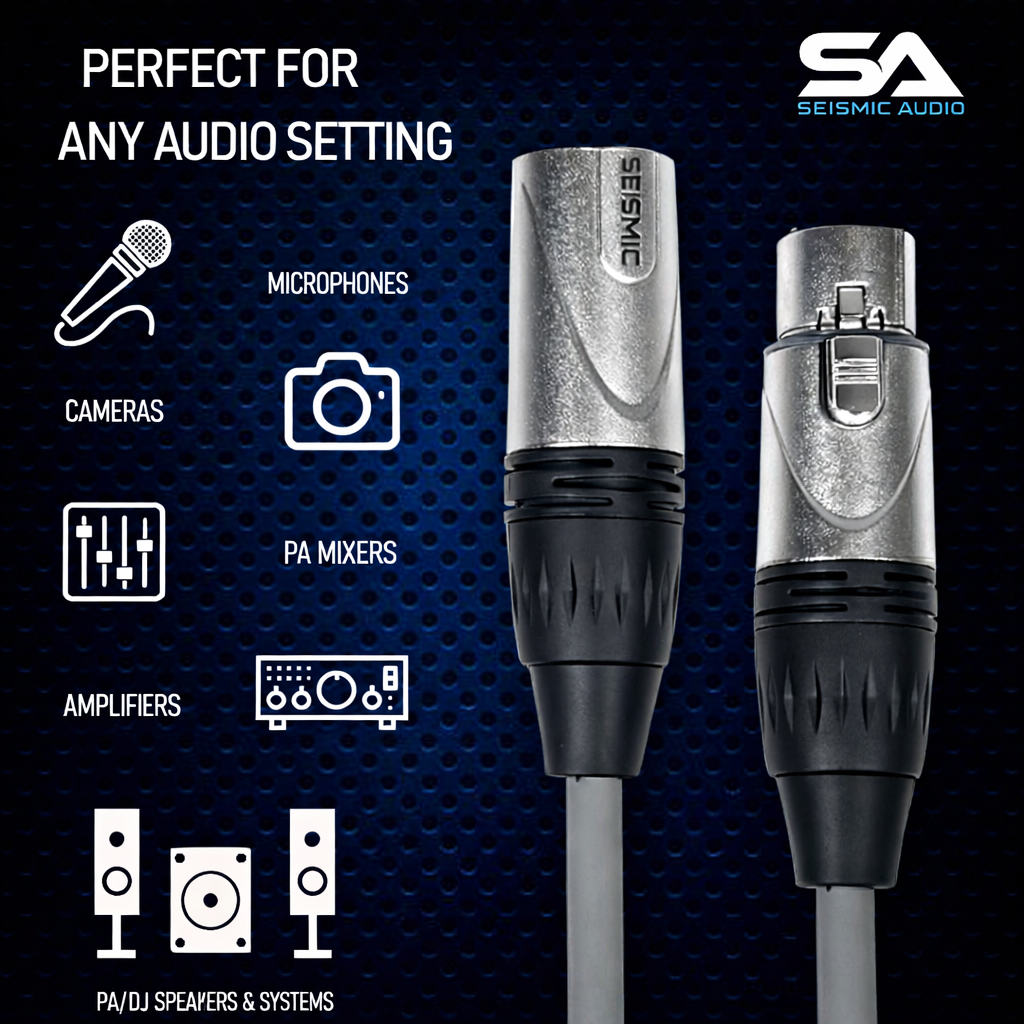 Seismic Audio Balanced XLR Patch Cable 6-Pack