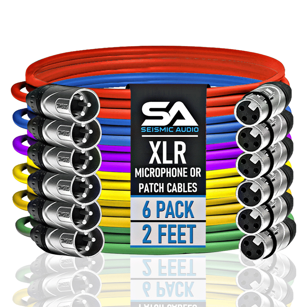 Seismic Audio Balanced XLR Patch Cable 6-Pack