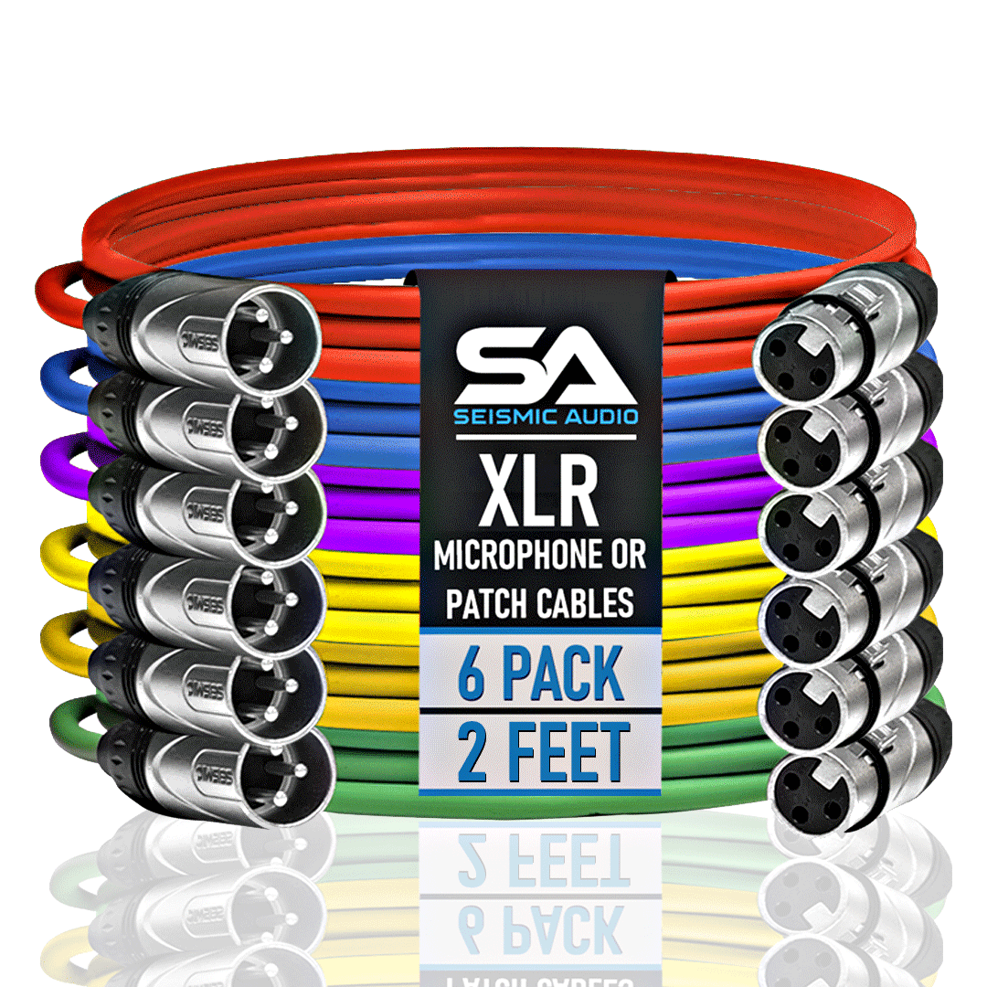 Seismic Audio Balanced XLR Patch Cable 6-Pack