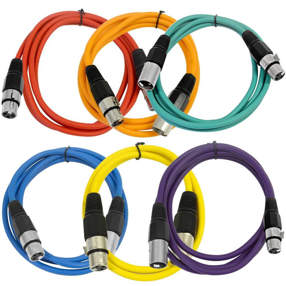 Seismic Audio Balanced XLR Patch Cable 6-Pack