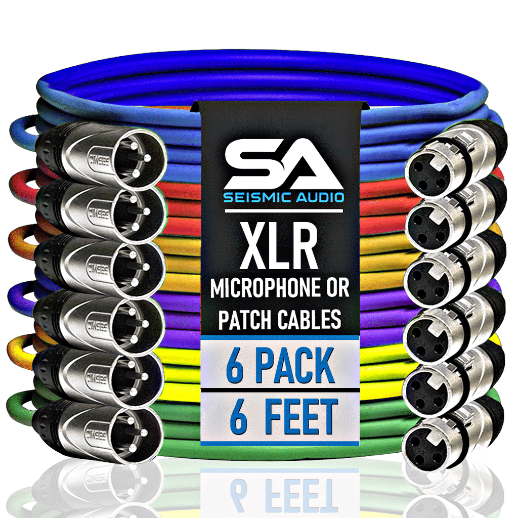 Seismic Audio Balanced XLR Patch Cable 6-Pack