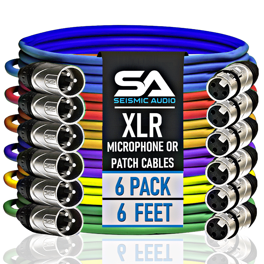 Seismic Audio Balanced XLR Patch Cable 6-Pack