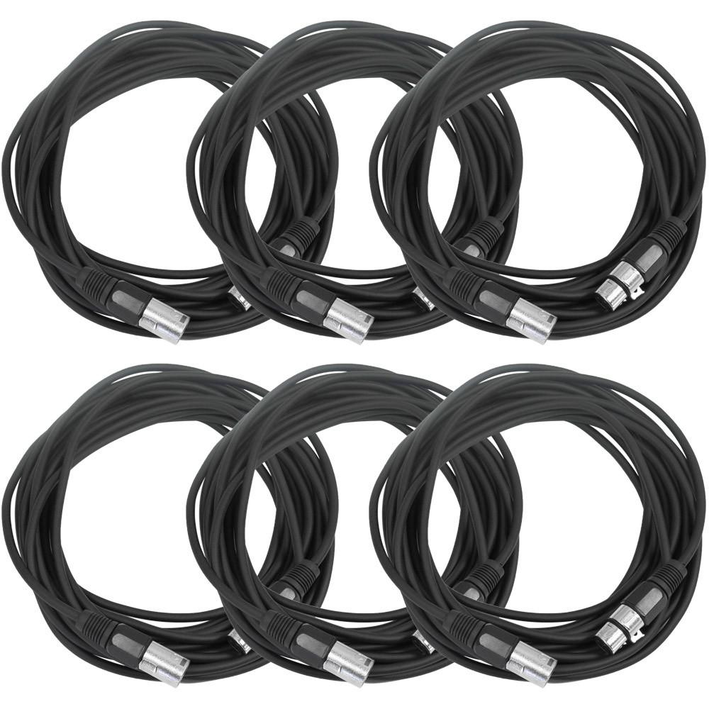 Seismic Audio Balanced XLR Patch Cable 6-Pack