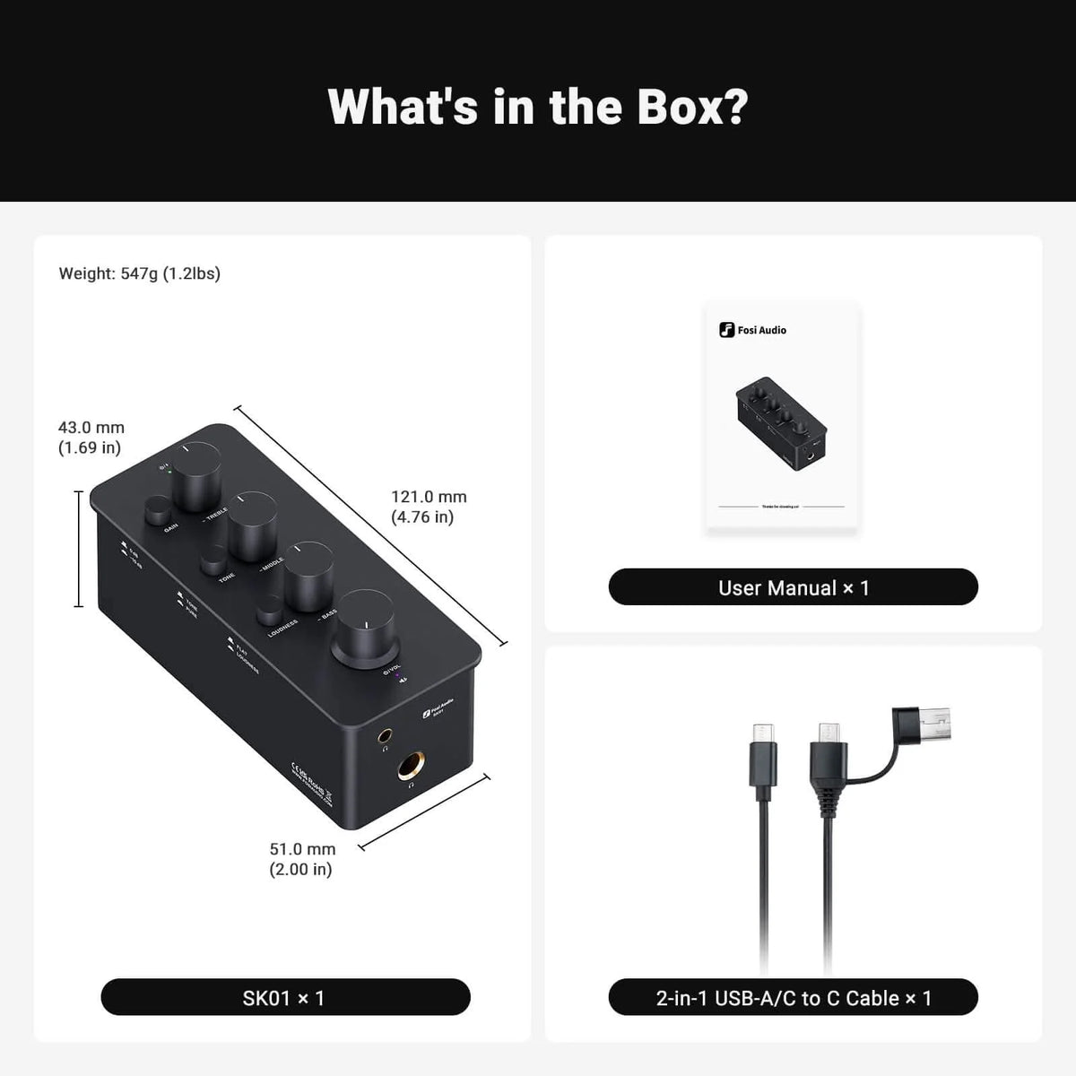 Fosi Audio Headphone Amplifier and Analog Preamp