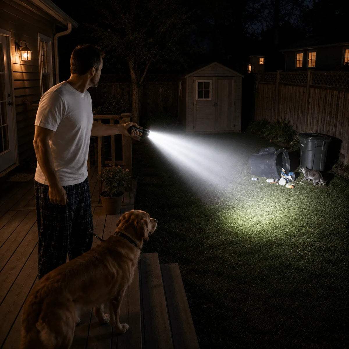 SKYFIRE Flashlight Store Rechargeable Handheld Flashlight