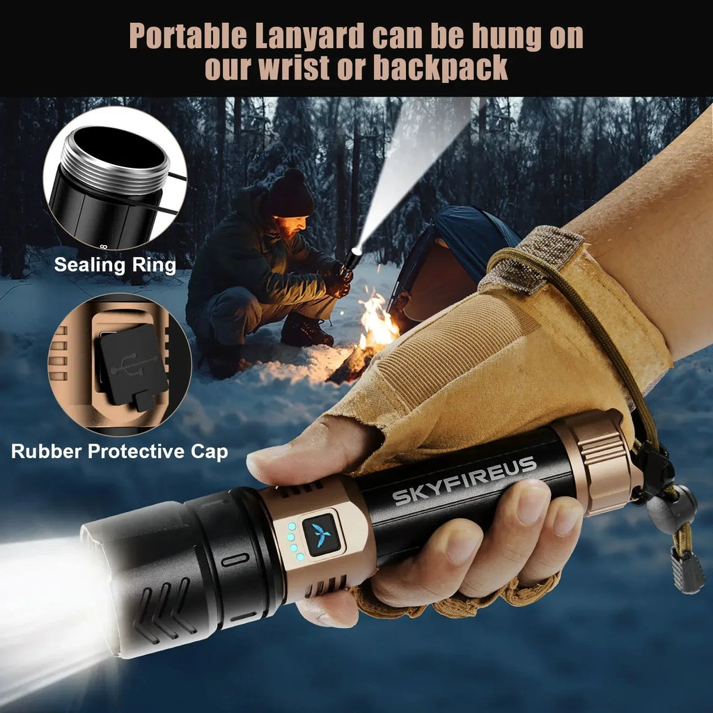 SKYFIRE Flashlight Store Rechargeable Handheld Flashlight