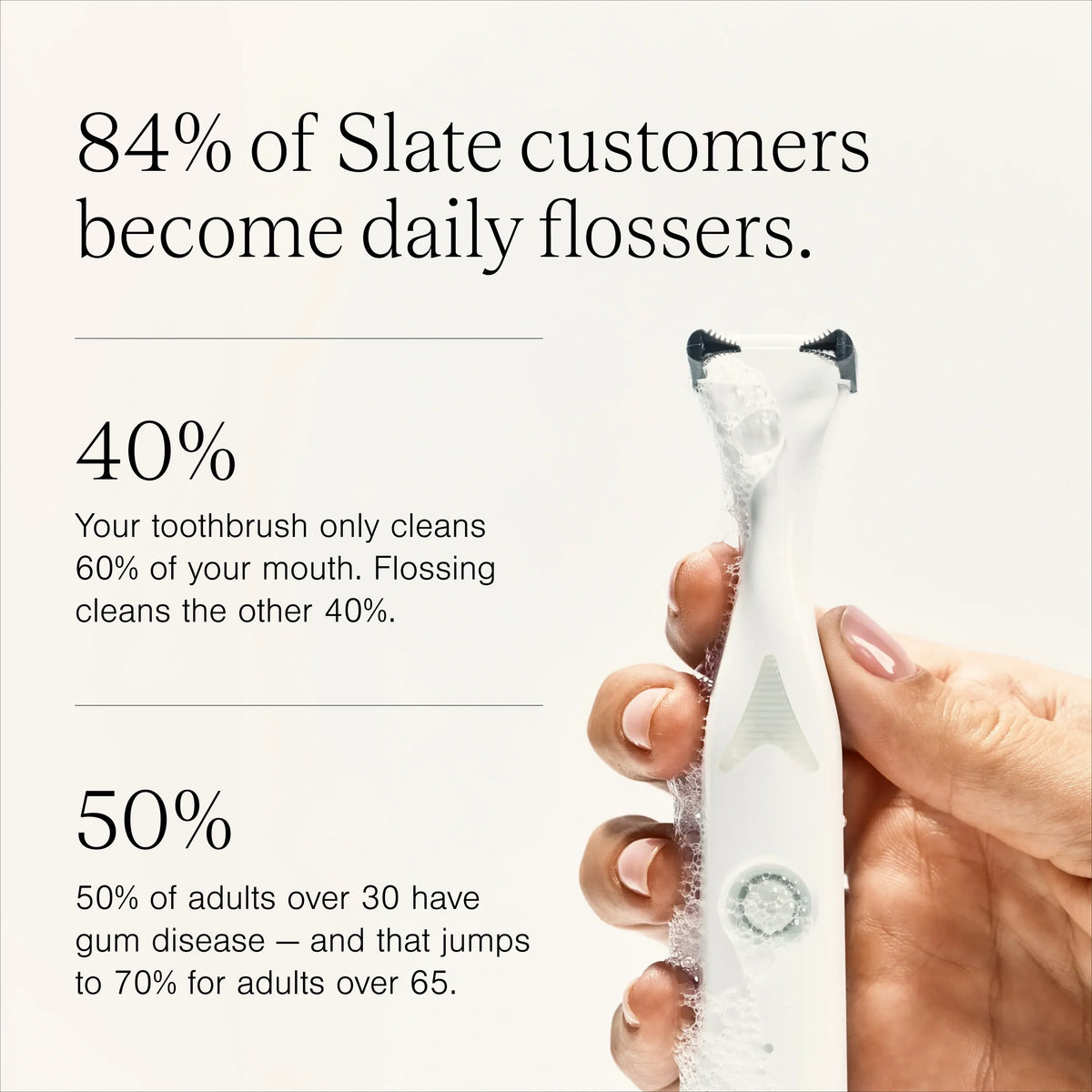 Slate Electric Flosser Rechargeable Electric Flosser