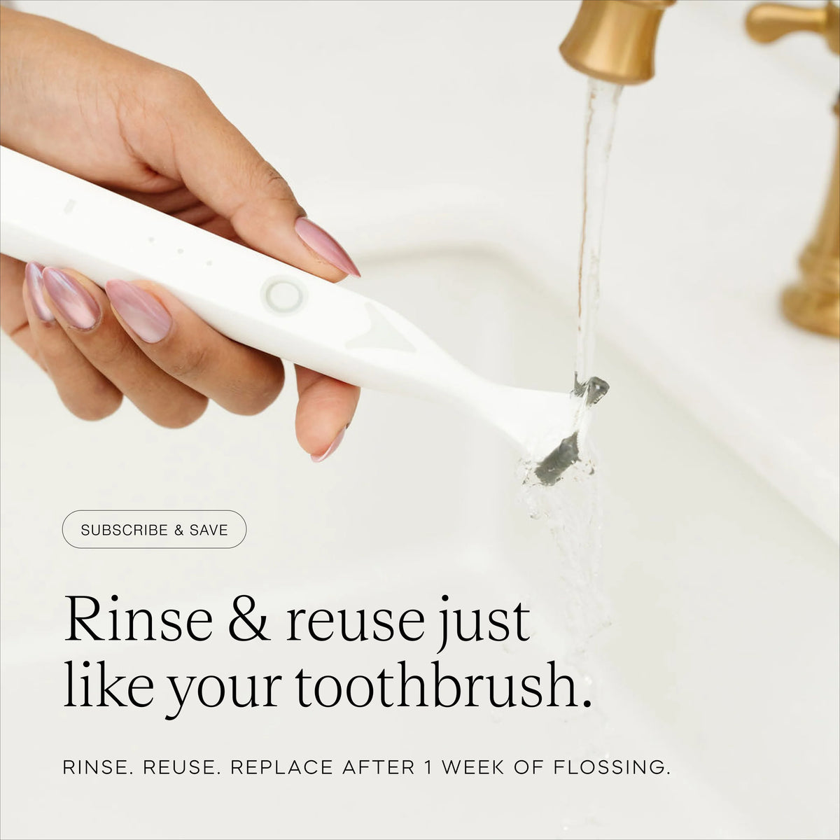 Slate Electric Flosser Rechargeable Electric Flosser