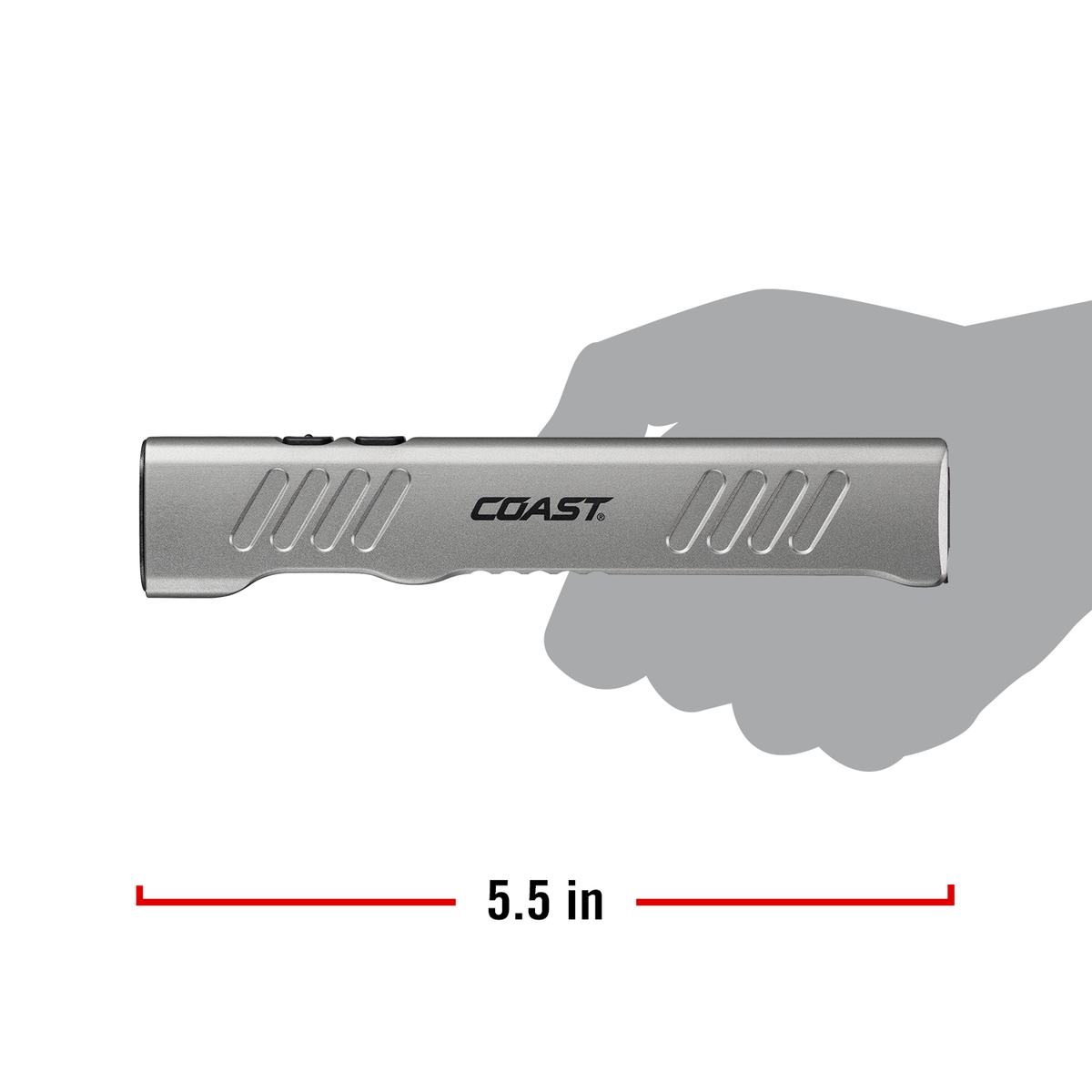 COAST Products Rechargeable Handheld Flashlight with Red Laser