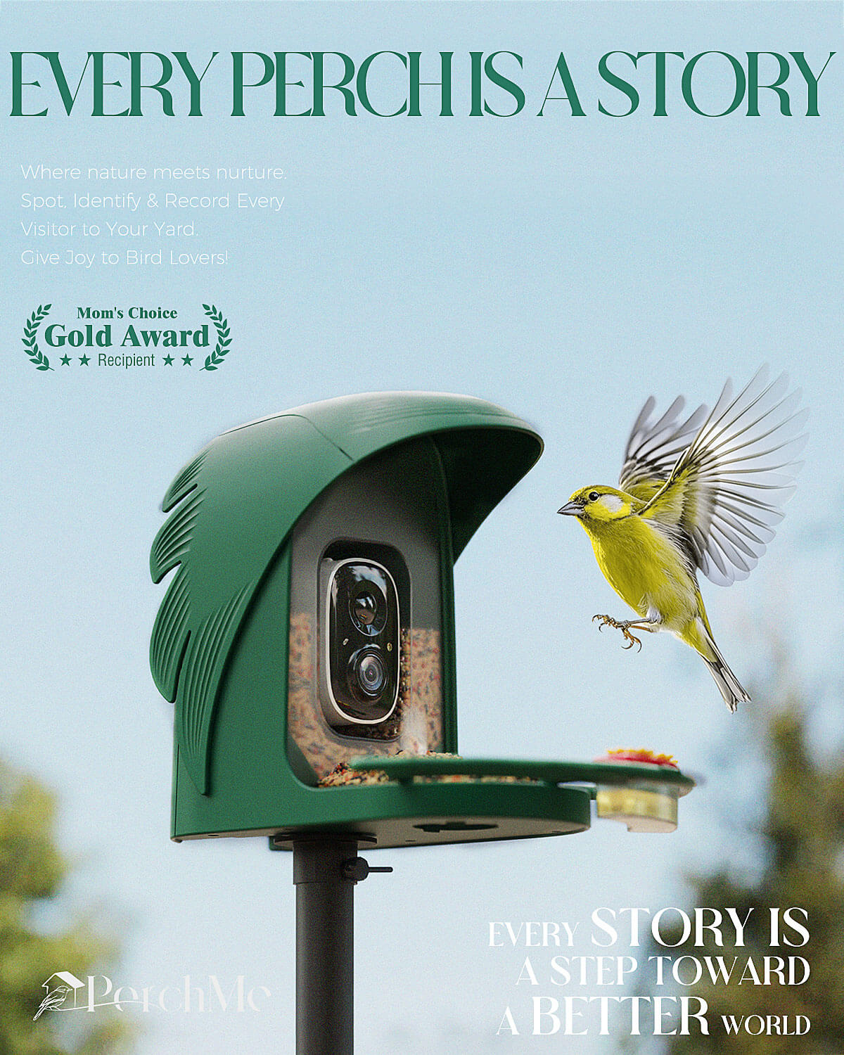 PerchMe Smart Bird Feeder with Camera