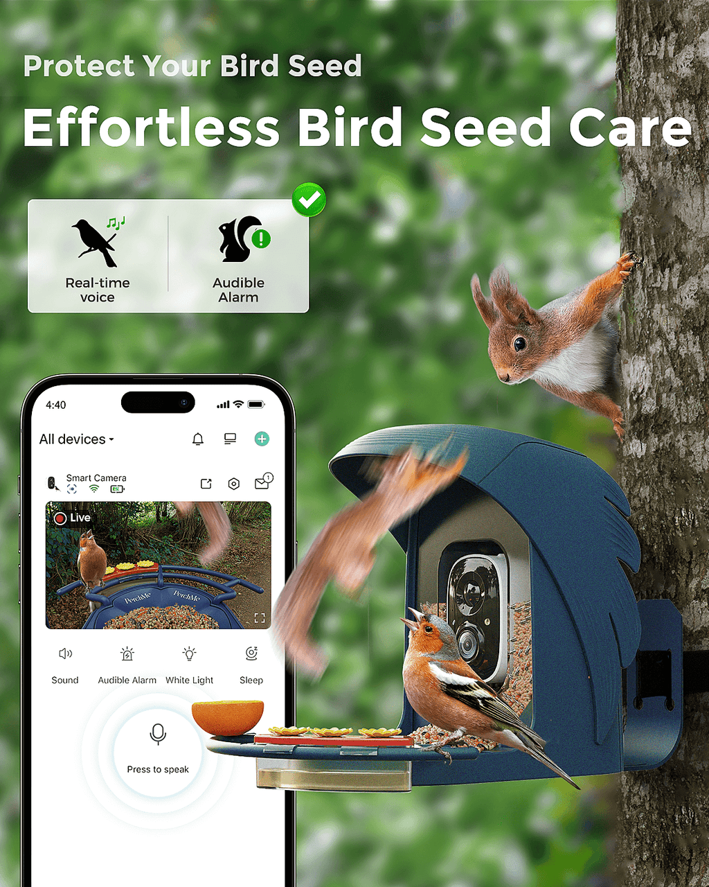 PerchMe Smart Bird Feeder with Camera