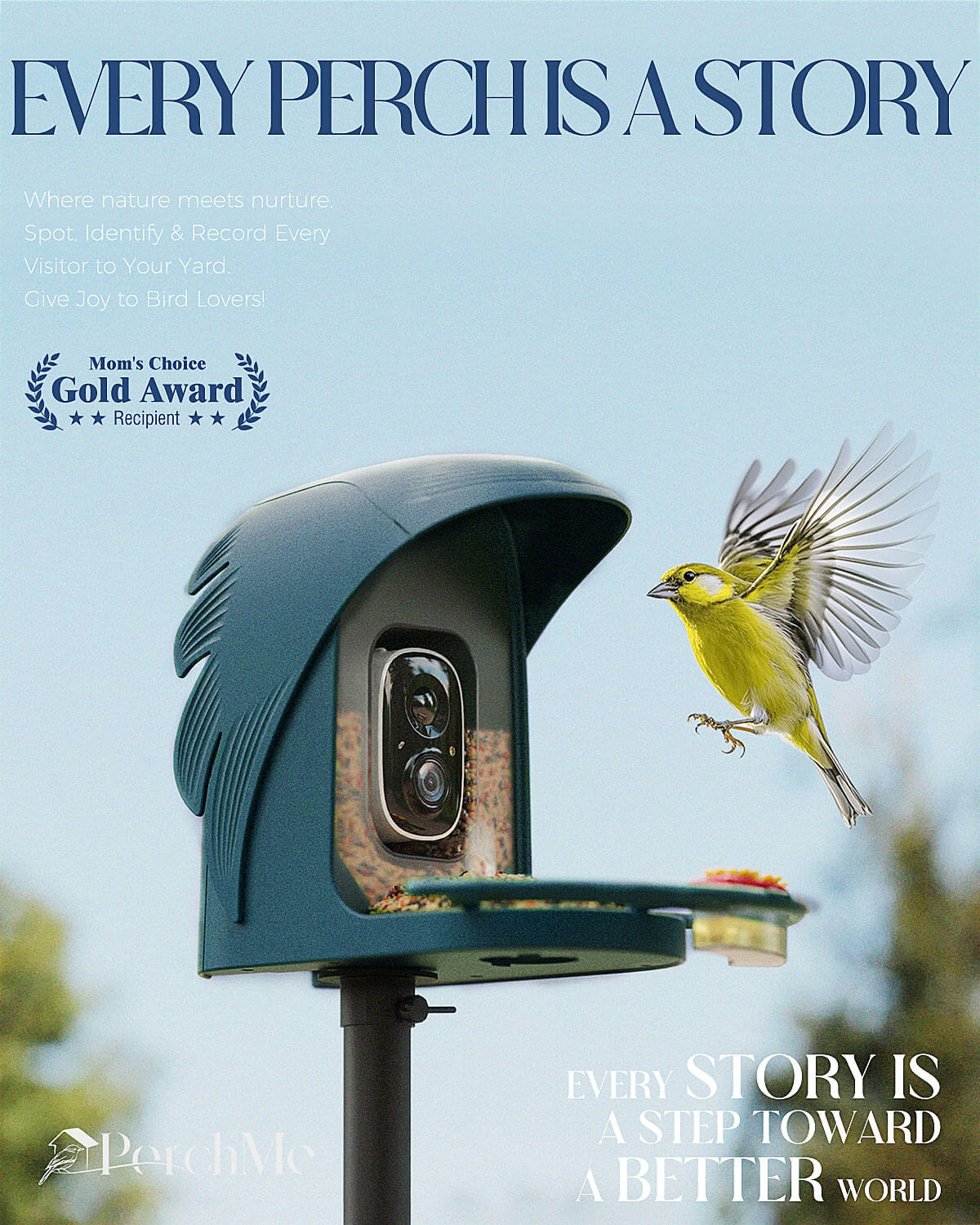 PerchMe Smart Bird Feeder with Camera