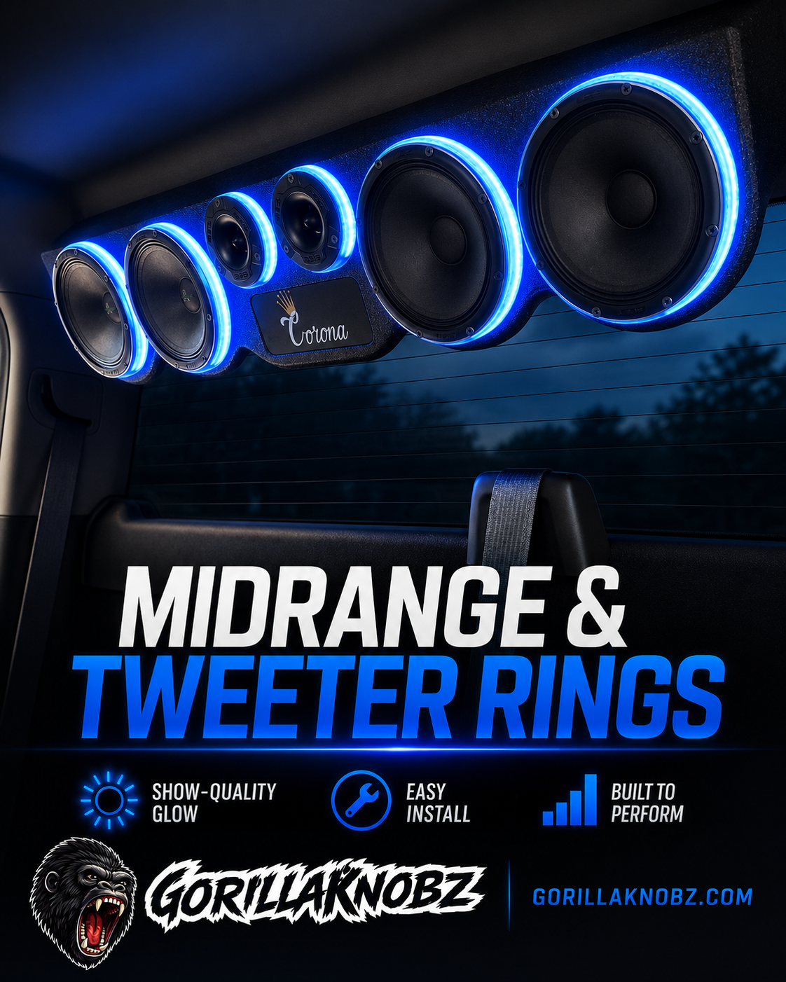 Gorilla Knobz Smart RGB Speaker and Tweeter Ring Kit